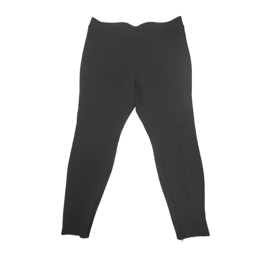A New Day Black Pull On Ankle Zippers Skinny Ankle Crop Pants XL Career Office